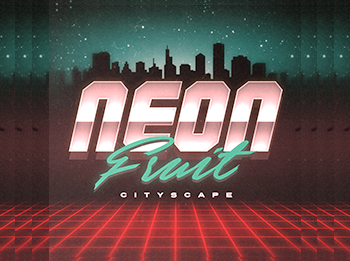 Neon Fruit Cityscape